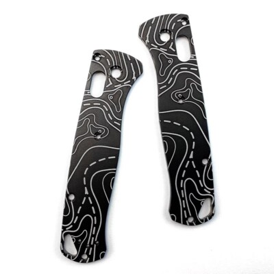 1 Paar Aluminiumlegierung Messergriff Skalen für Benchmade Bugout 535
