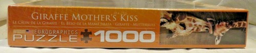 New- Giraffe Mother's Kiss 1000 pc Puzzle - Eurographics-19.25" x 26.625" USA - Picture 5 of 7