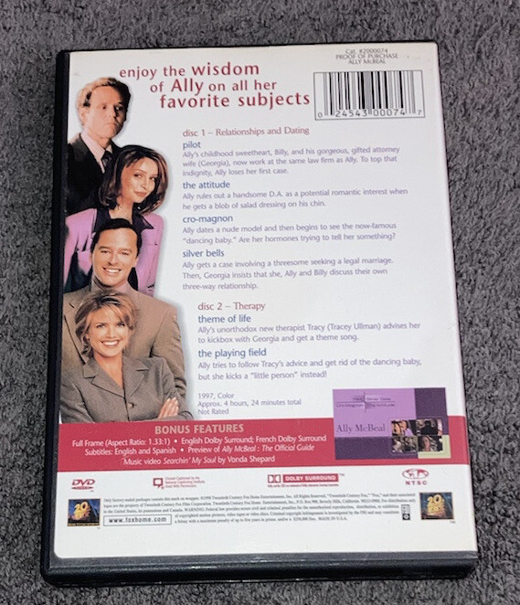 Ally McBeal DVD Ally on Sex and The Single Life Pilot Episode