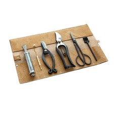 Japanese Ikebana Flower Arrangement Tools Set Real cowhide Bag Flower Art Tool Y