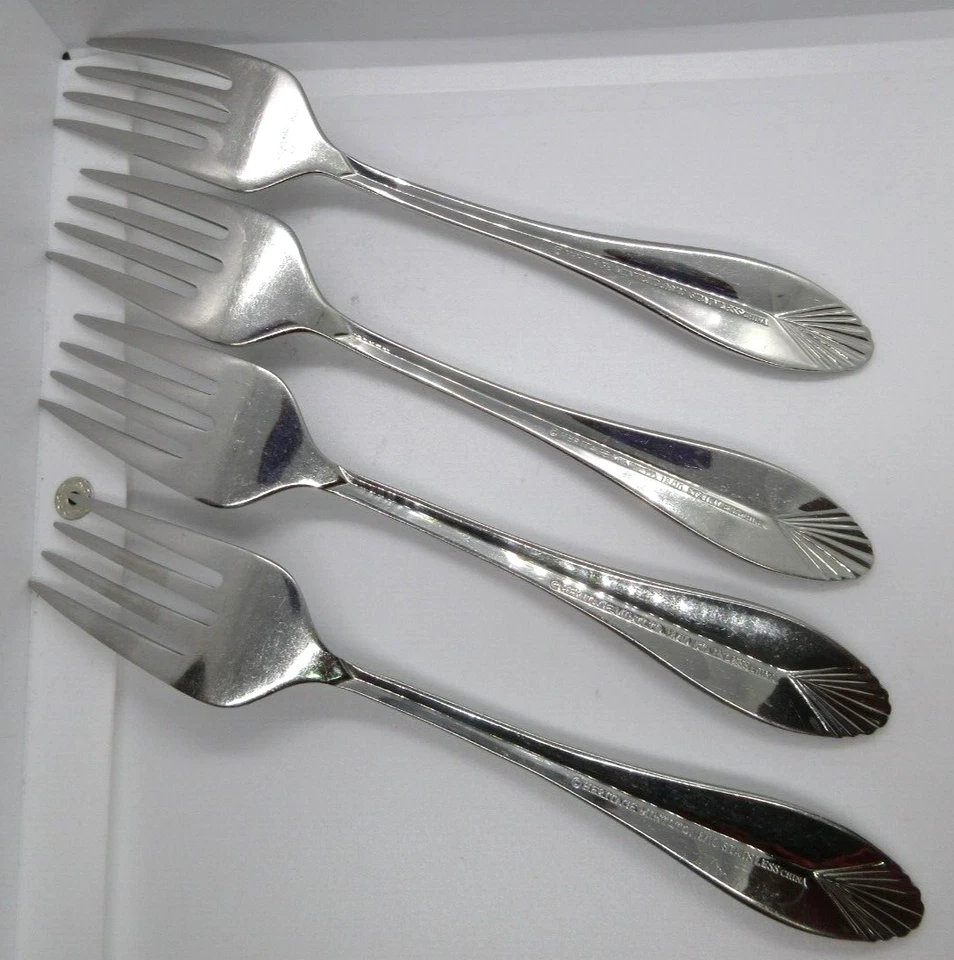 Heritage Mint SAFRANO *1 tenedor(s) para ensaladas* cubiertos de acero inoxidable brillante de 7 1/8" Foto 3 de 4