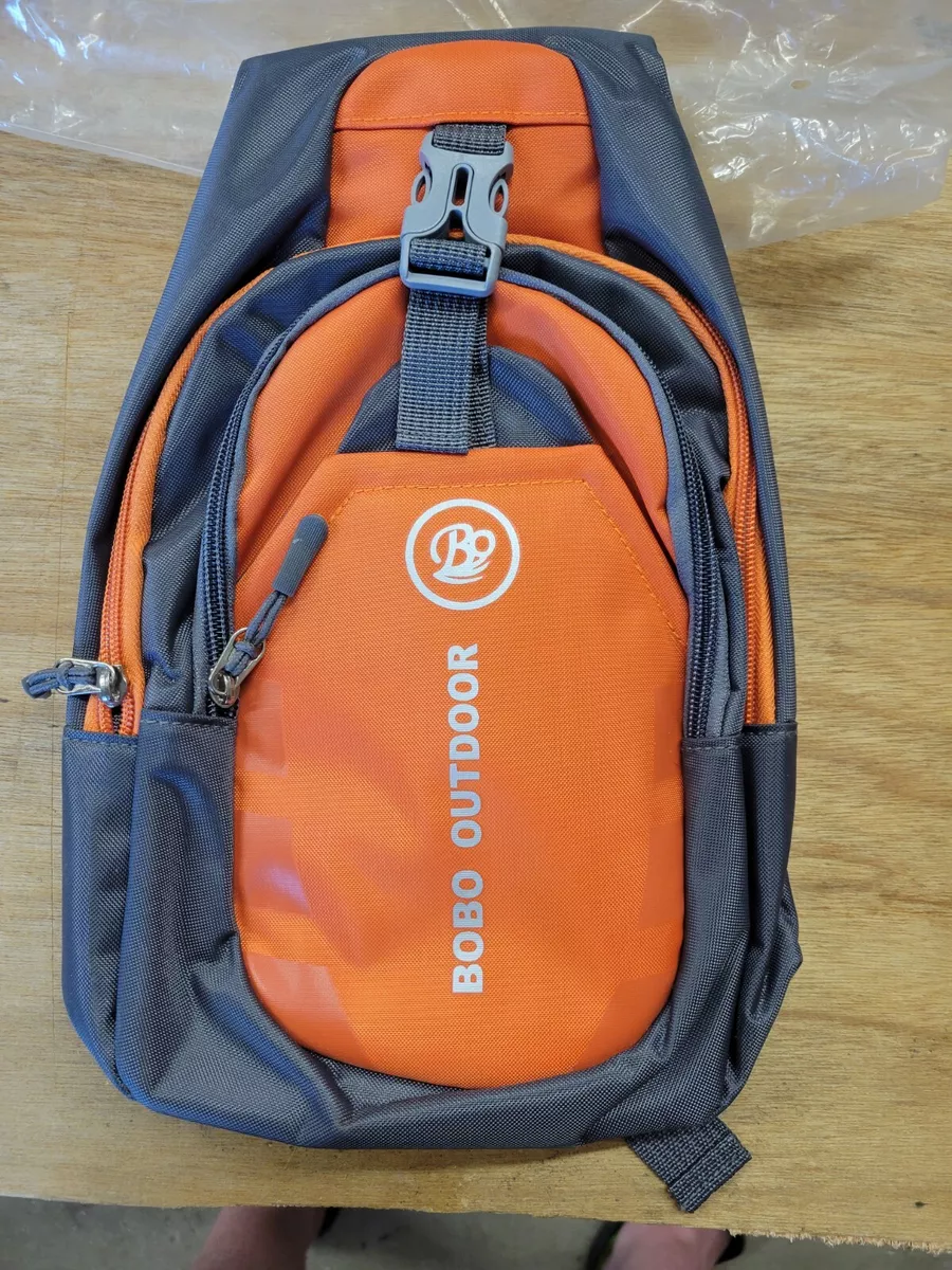 BOBO OUTDOOR MINI BACKPACK SLING BANG ONE STRAP NWOT ORANGE GREY