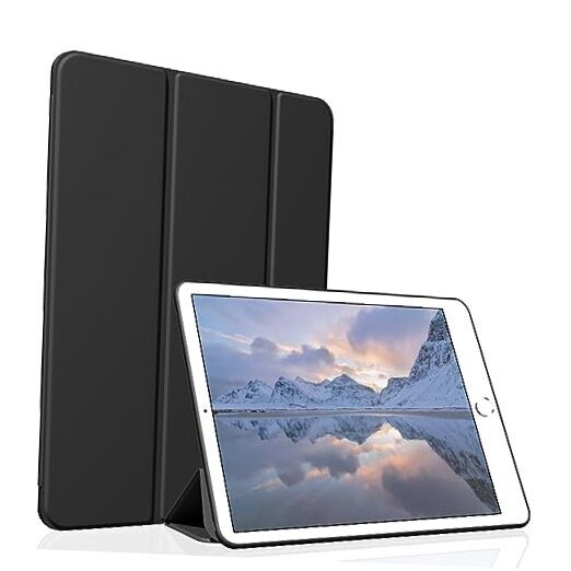 Case for iPad Air 3 / Pro 10.5 Inch, Lightweight Slim Soft TPU Trifold Black