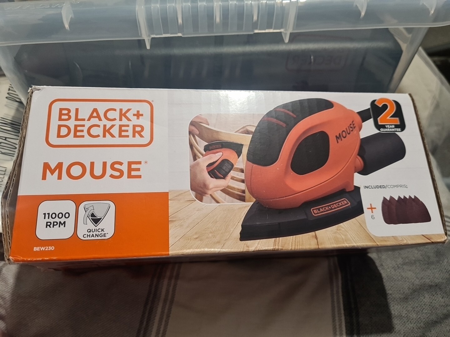 BLACK+DECKER 55W DETAIL MOUSE ELECTRIC SANDER WITH SANDING SHEETS eBay