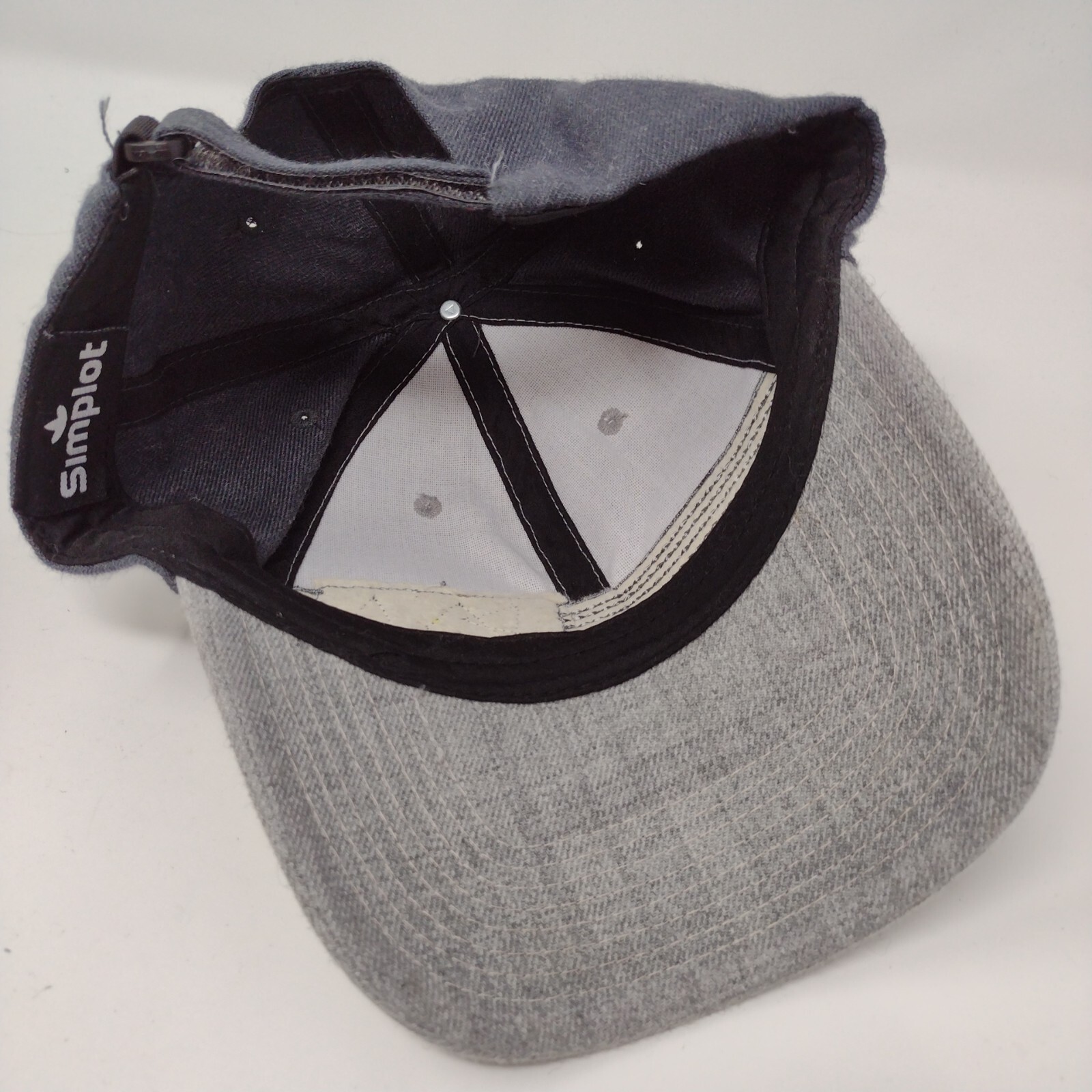 Simplot Patch Strapback Hat Gray OSFA Adjustable … - image 6