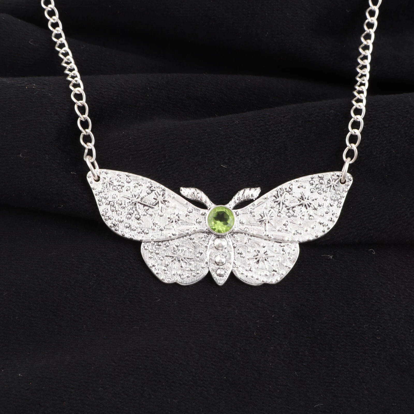 VETEMENTS Raro ciondolo gioiello in argento sterling 925 con pietra preziosa peridoto 0 7" per regalo matrimonio
