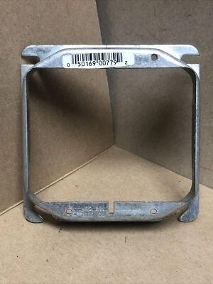 HUBBELL ELECTRICAL PRODUCTS Raco 4" Square Mud Ring-1/2" Raise Steel 2 gang Box Cover- Two Wiring Devices
