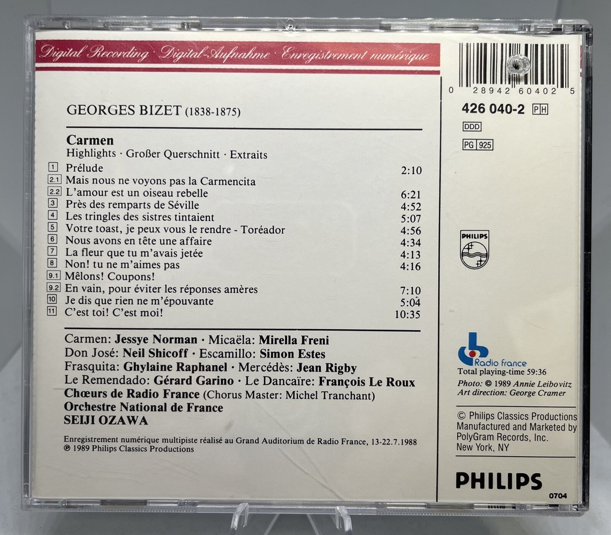 Bizet Carmen, Jessye Norman - Carmen - Highlights -CD Album