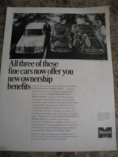 MONSANTO WINDSCREEN MANUFACTURERS MERC MG VOLVO 1968 ADVERT A4 SIZE FILE 12