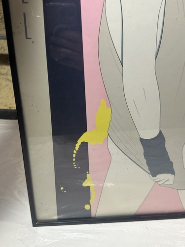 Poster vintage incorniciato 1990 Patrick Nagel stampa opera d'arte arredamento moderno casa 24" per 18" - Foto 8 di 10