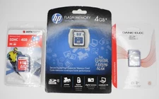 NEW Lot Of 3x HP / Dane-Elec / Agfa Photo 4GB SDHC Camera Memory Cards