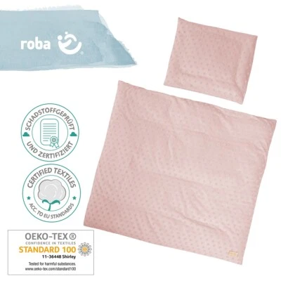 ROBA BAUMANN Roba Bettwäsche für Wiege & Stubenwagen 80x80/35x40 cm Lil Planet Rosa Mauve