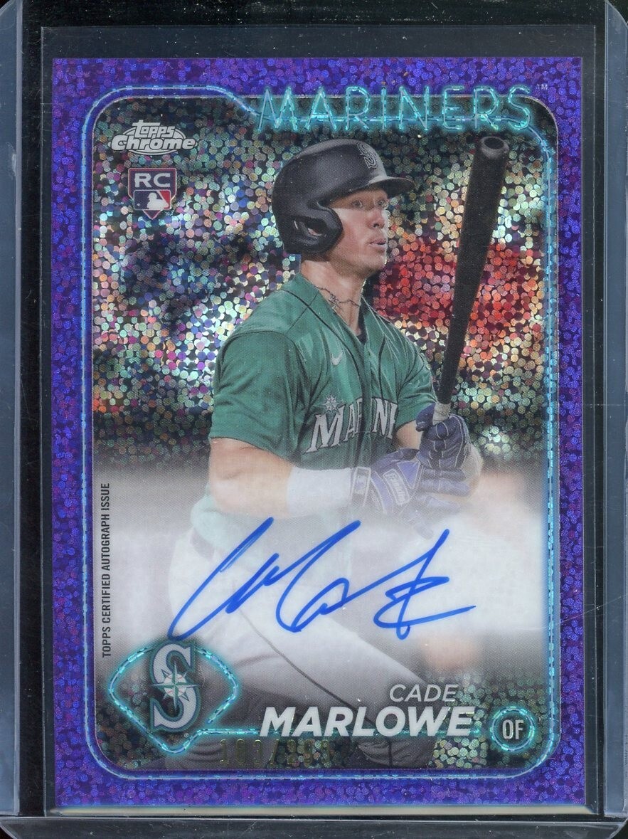 2024 Topps Chrome Cade Marlowe #RACMA Rookie Purple Speckle Autograph /299