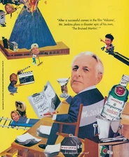 1997 Tanqueray Mr Jenkins Bruised Martini Movie Directors Chair Vtg Print Ad P2