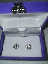 Puppy Or Kitty Sterling Silver Paw Bling Post Earrings