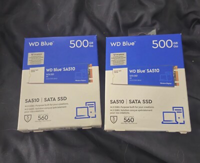 2 WD Blue 500GB SA510 M.2 Internal Solid State Drive SSD-WD5500G3BOB sealed