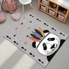 Baby Panda Rug for Nursery Kids Children Room Carpet Animal Decor Cute Mat