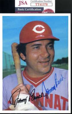 Johnny Bench JSA Coa Signed 1981 Topps 5x7 Autograph
