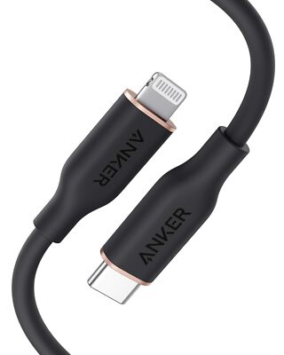 Anker USB C to Lightning Charging Cable 3ft Silicone for iPhone MFi-Certified