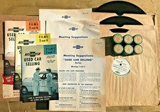 (3) 1953 CHEVROLET DEALER TRAINING MANUALS FILM STRIP INSTRUCTIONAL LP RECORD