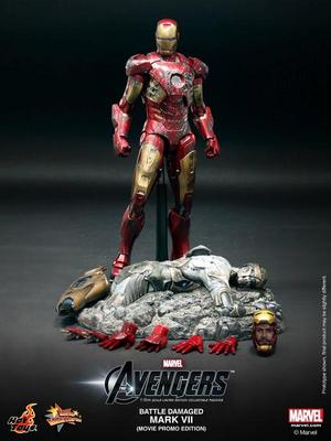 Hot Toys 1/6 The Avengers Iron Man Mark 7 MK VII Battle Damaged BD