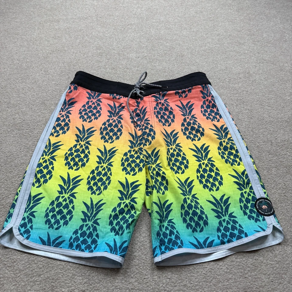 Rip Curl Mens Board Shorts Multicolor 32 Pineapple Logo Swim Trunks Mirage Adult - Image 2 of 4