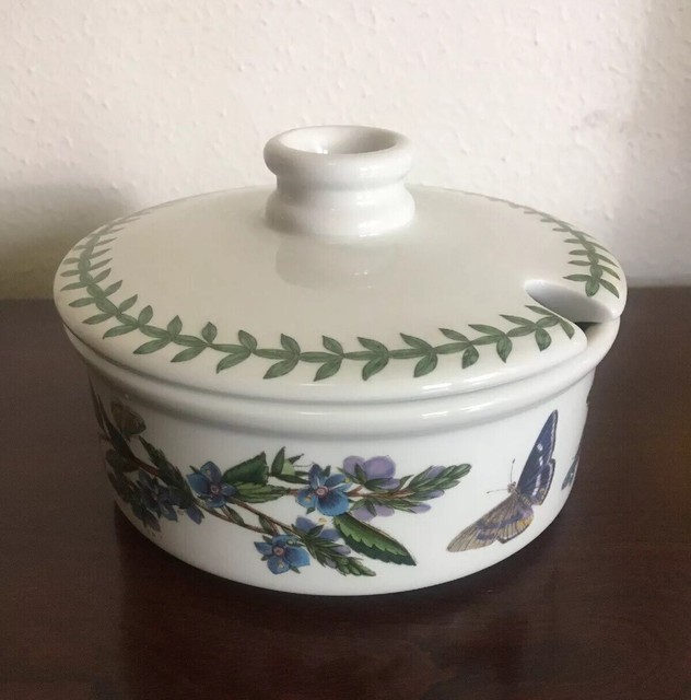 Portmeirion Botanic Garden Butterflies Covered Lid Small Serving Dish