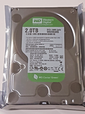 TB SATA III Western Digital WD20EARS-00S0XB0 5400rpm 64MB Hard Drive  New