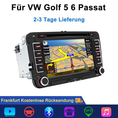 7  Autoradio Für VW Golf 5 6 Passat TIGUAN TOURAN EOS Navi GPS DVD USB Bluetooth