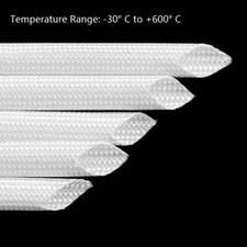 Silicone Fiberglass Sleeving Cable Wire HIGH TEMP Insulating Tube Sheath 1-50mm