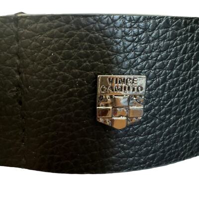 Vince Camuto Black Quilted Vegan Leather Wide Belt with Wristlet/Fanny Pack Vince Camuto Black Quilted Stitch Vegan Leather Belt Bag  main image 3