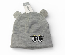 Carter's Little Girls' Knit Character Hat, 4-8 Gray