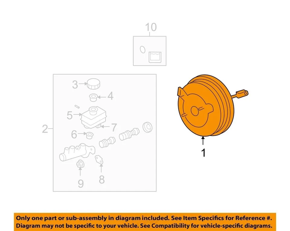 Subaru Legacy 2012 potenciador de freno OEM 103 k millas - LKQ367879251 Foto 4 de 4