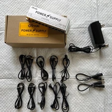Otraki  Pedal Power Supply 10 Ports Board Cables NIB