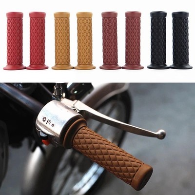 7/8'' 22mm Motorrad Lenkergriffe diamantbraun für Cafe Racer Custom ATV MO-