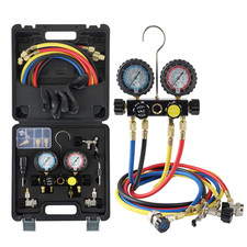 Hvac Gauges With Hoses Ac Manifold Gauge Set R134a R410a R404a Refrigerant Gaug