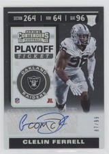 2019 Panini Contenders Rookie Playoff Ticket 87/99 Clelin Ferrell #243 Auto 10zl