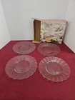 Moments Anchor Hocking Salad Desert Clear Glass Plate Set of 4 #1300/43
