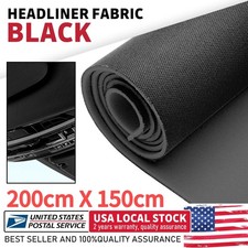 3MM Black Automotive flat knit Headliner Fabric with Foam Backing Car 60" Wide