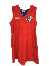 Disney Minnie Mouse Girls 5-6 Hooded Swim Cover Up Red Personalized ISABELLA
