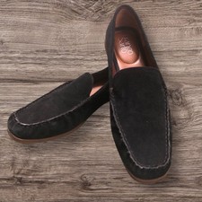 Women  s Franco Sarto Marita Black Suede Loafers w/Gum Shoe Bottoms Mint SZ 9M