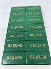 Vintage Puremco Green Dominoes Baylor Dominoes
