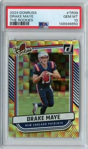 2024 Panini Donruss Drake Maye THE ROOKIES RC #TR-39 PSA 10 Gem Mint PATRIOTS