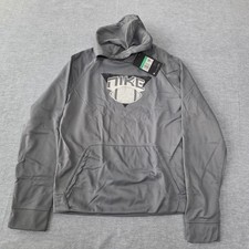 Nike Dri-Fit Football Graphic Hoodie   Boys XL Gray NWT CU8977 085