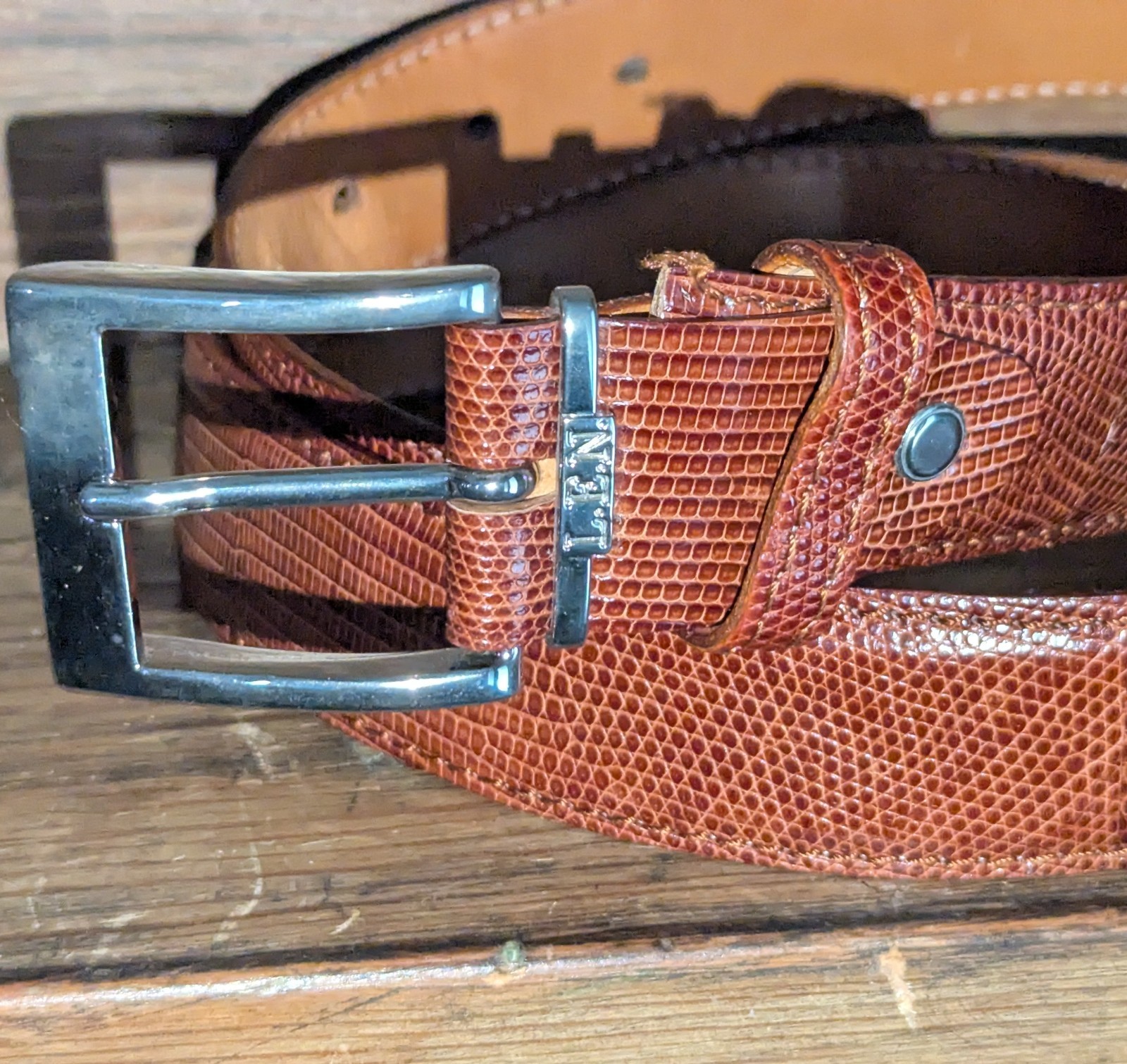 LEN Lifestyle Brown JAVA / Ring LIZARD Leather Sz… - image 2