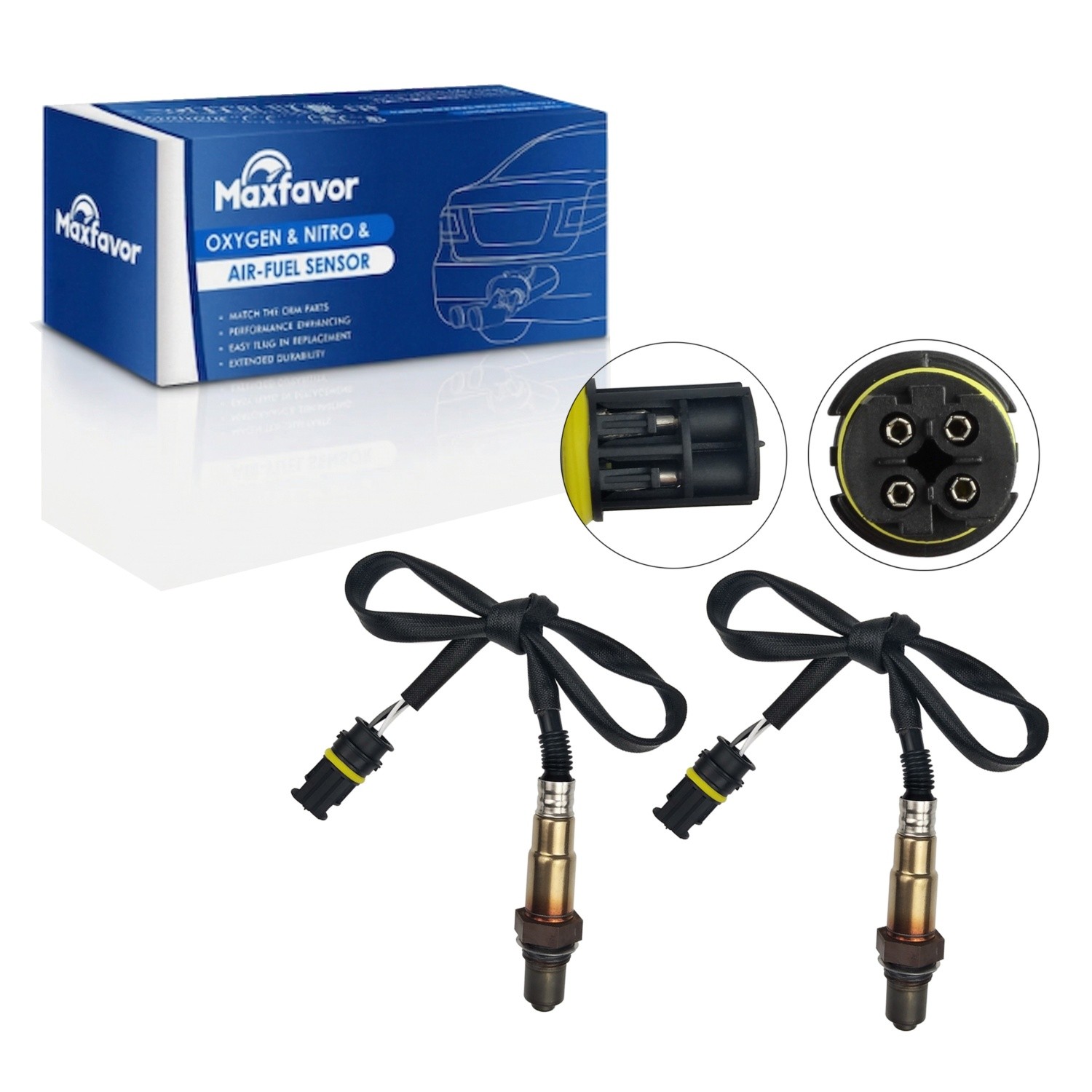 Maxfavor 2Pcs Downstream 02 Oxygen O2 Sensor for 2010-15 Rolls-Royce Ghost 6.6L