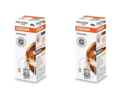 2x OSRAM ORIGINAL LINE H3 PK22s 24V/70W (1e Faltschachtel)