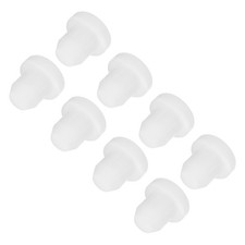 8pcs T-Shaped Silicone Plugs 6.5mm 1/4" Dia Snap in Plug Seal Round White