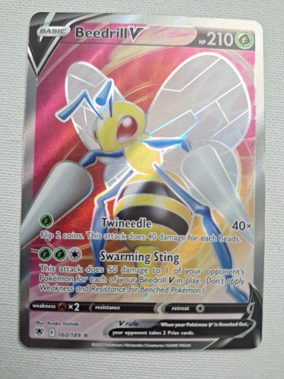 Beedrill V (Full Art) 160/189 Swsh10: Astral Radiance Holo