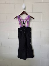 Gerry Youth Snow Pants Black S 7/8 Adjustable/Removable Suspenders Zip Pockets